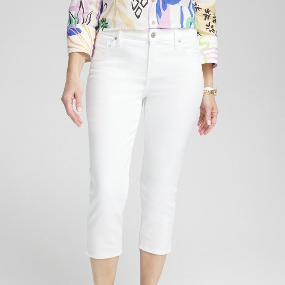 Chicos | No Stain Girlfriend White Capris Pants - Picture 2 of 6